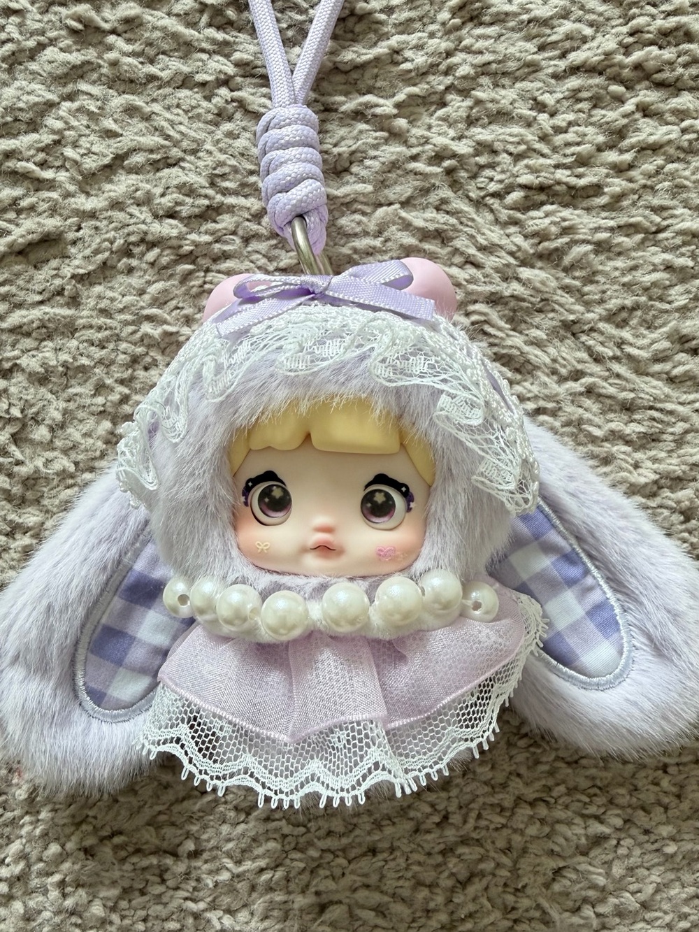 Nommi Baby Sweetheart Bunny Lavender | Rotatable Eyes